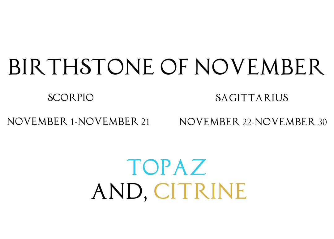Birthstone Of November Topaz And Citrine Stone