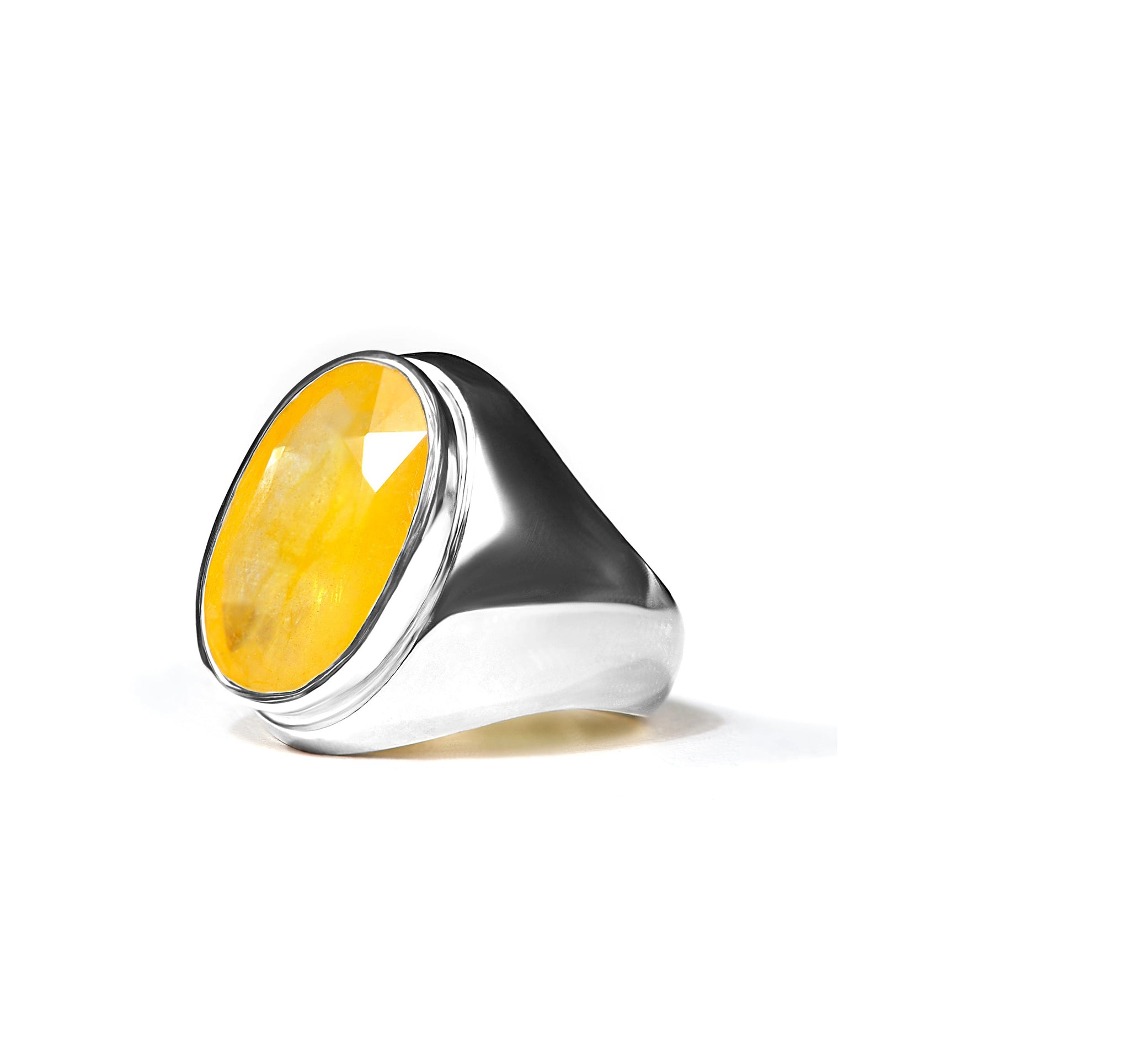 Yellow silver ring cheap