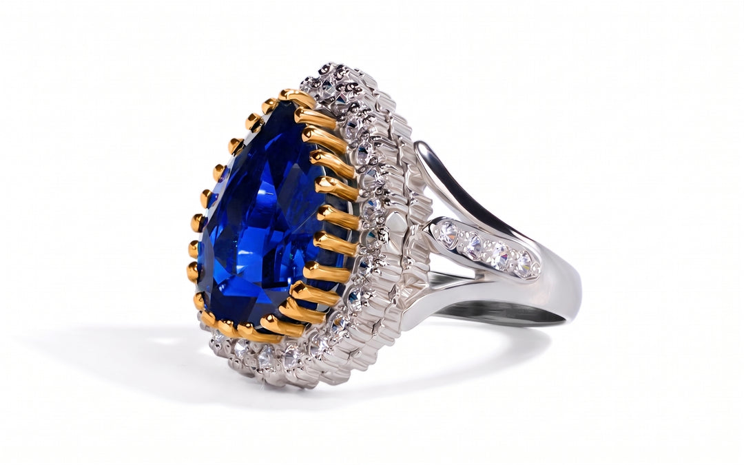 Hurrem Sultan — Lab-Created Sapphire Ring in Sterling Silver