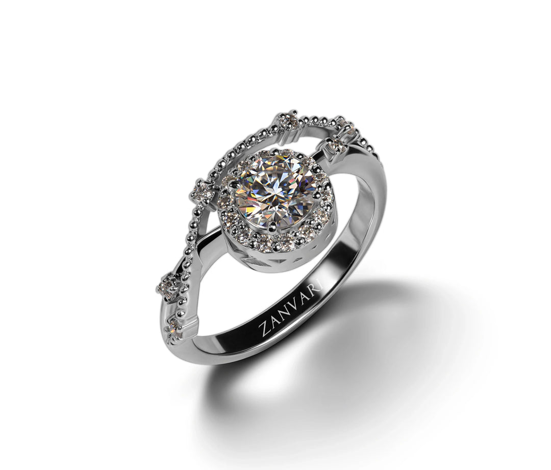 1 Carat moissanite ring in 925 silver, moissanite is perfect diamond substitute 