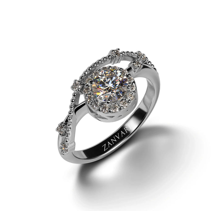 1 Carat moissanite ring in 925 silver, moissanite is perfect diamond substitute 