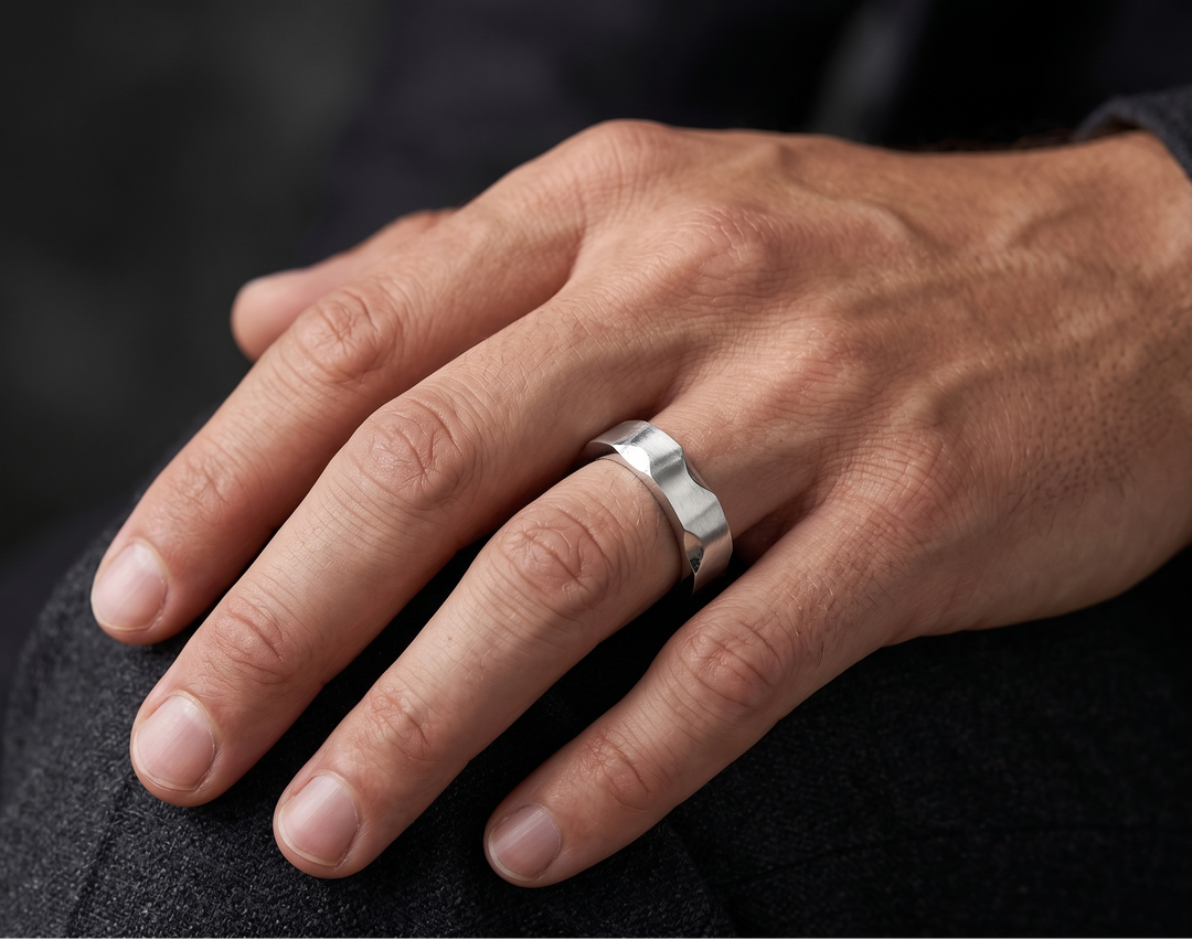 men's silver ring