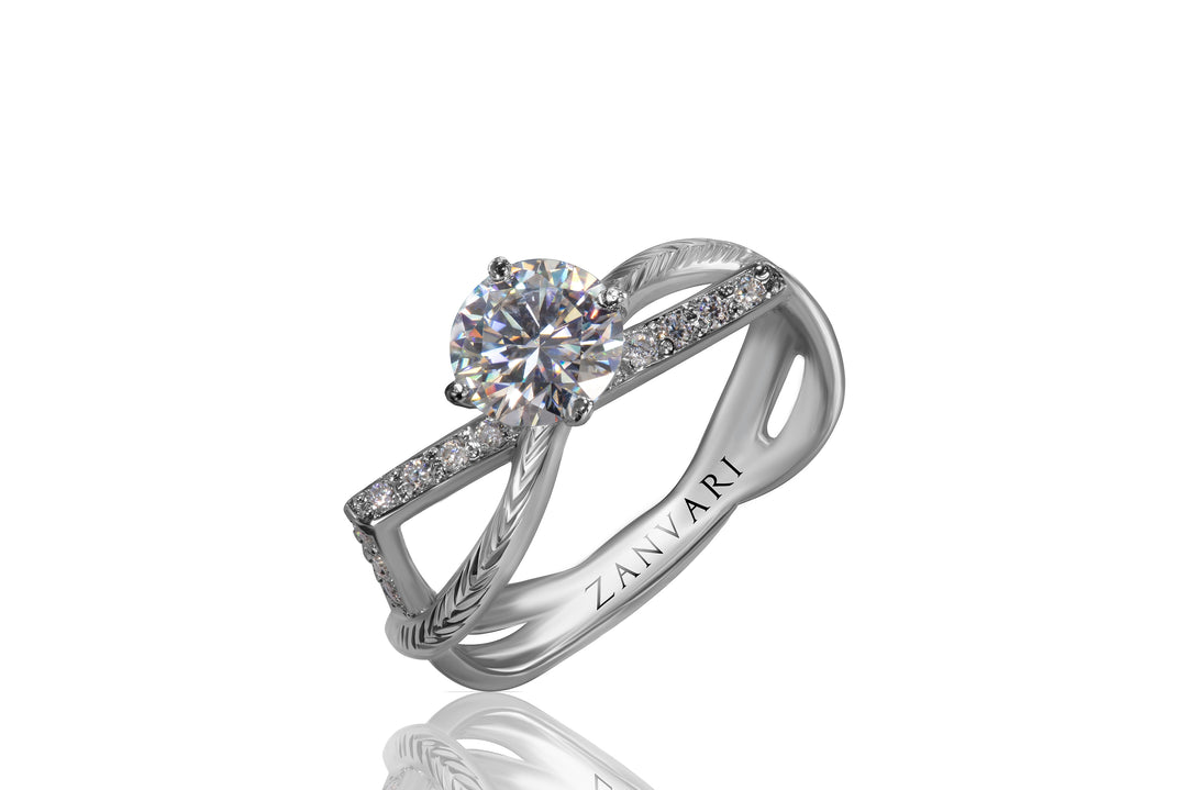 1 ct moissanite ring crafted in 925 sterling silver