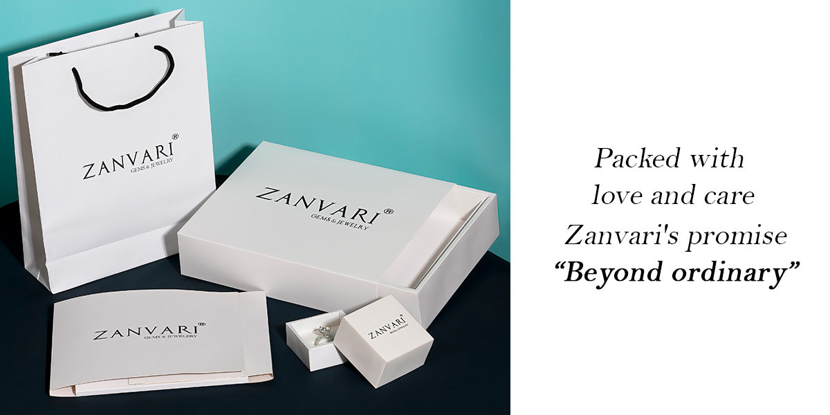 Premium white boxes complimentary gift packaging of the brand Zanvari 