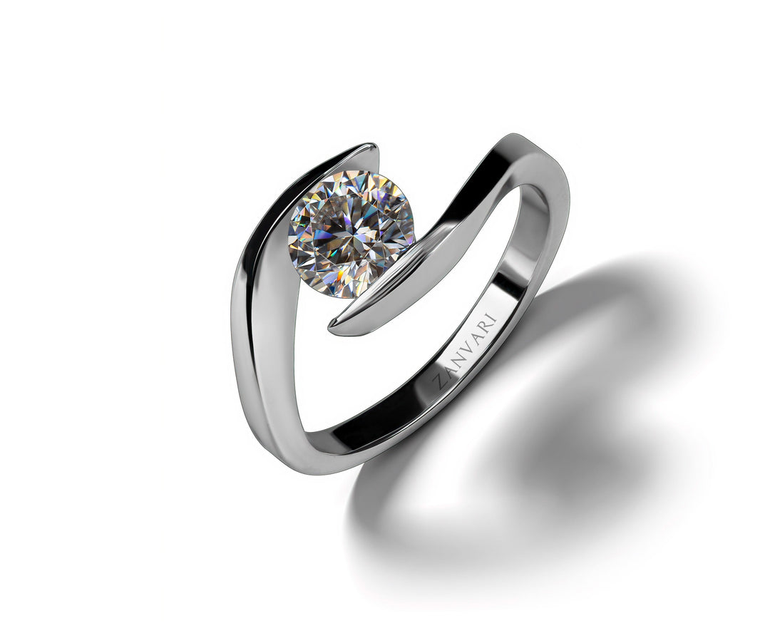 The Ultimate Radiance Ring Experience: 1 Carat Moissanite Silver Ring