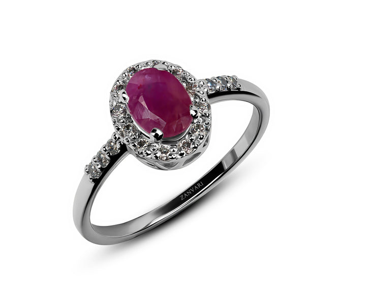 NATURAL RUBY RING IN 925 SILVER