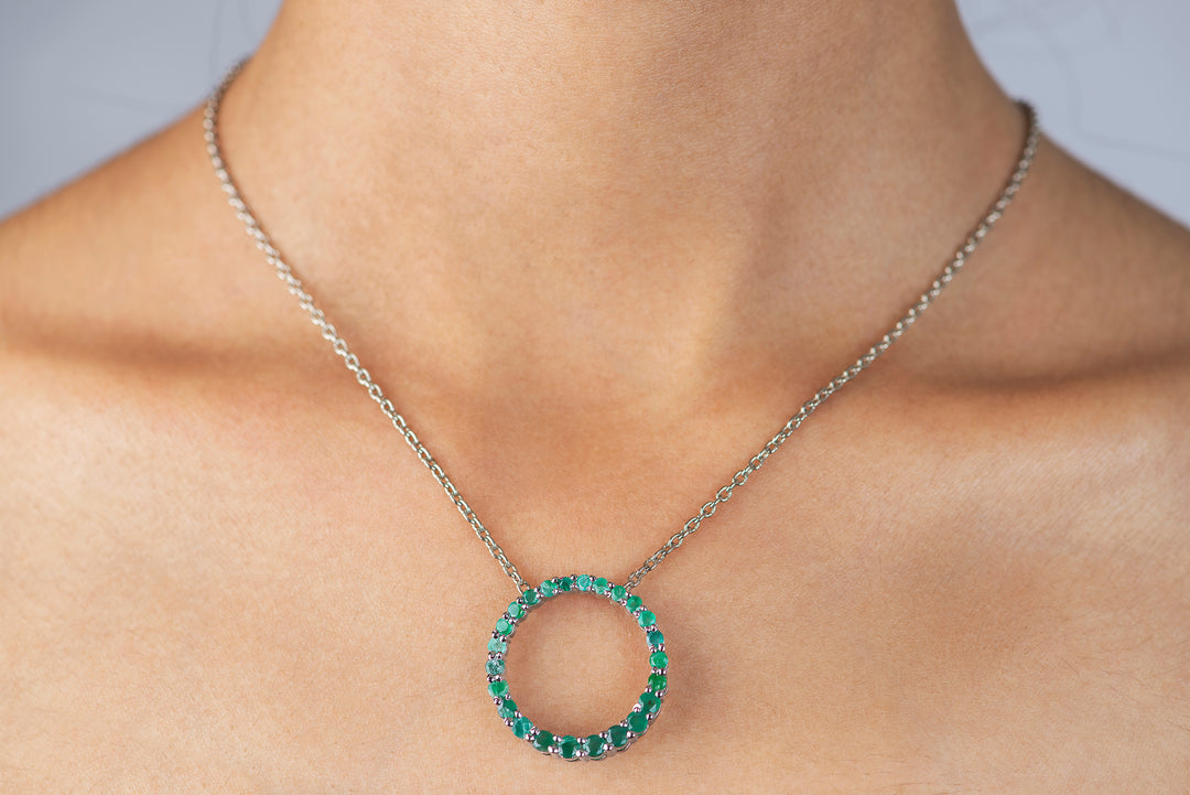 Emeralds Necklaces in Sterling Silver 925 - Elegant and Durable
