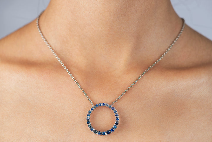 HUES OF SAPPHIRE STONE NECKLACE