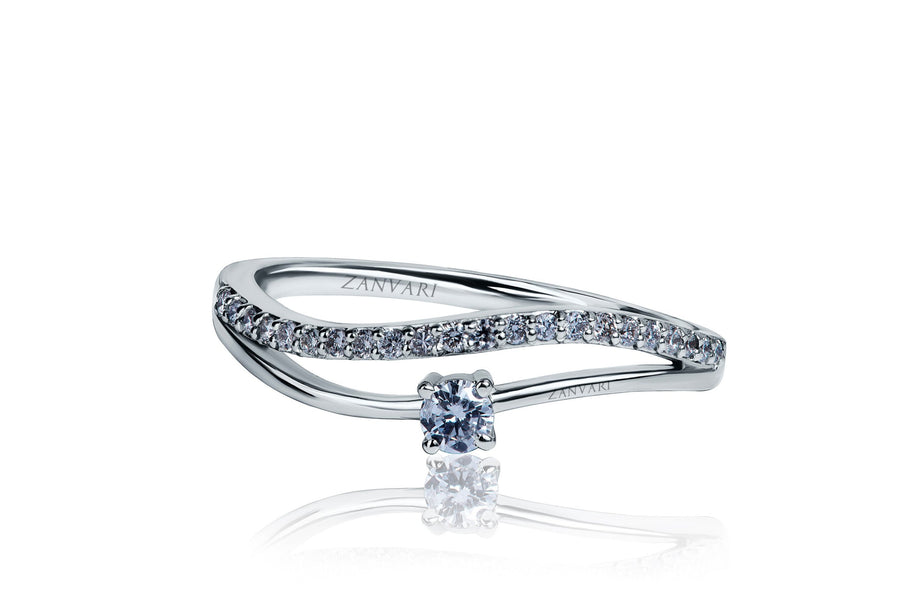 Zanvari Moissanite Rings in 925 Sterling Silver Online