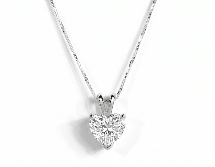 Heart cut stone italian pendant