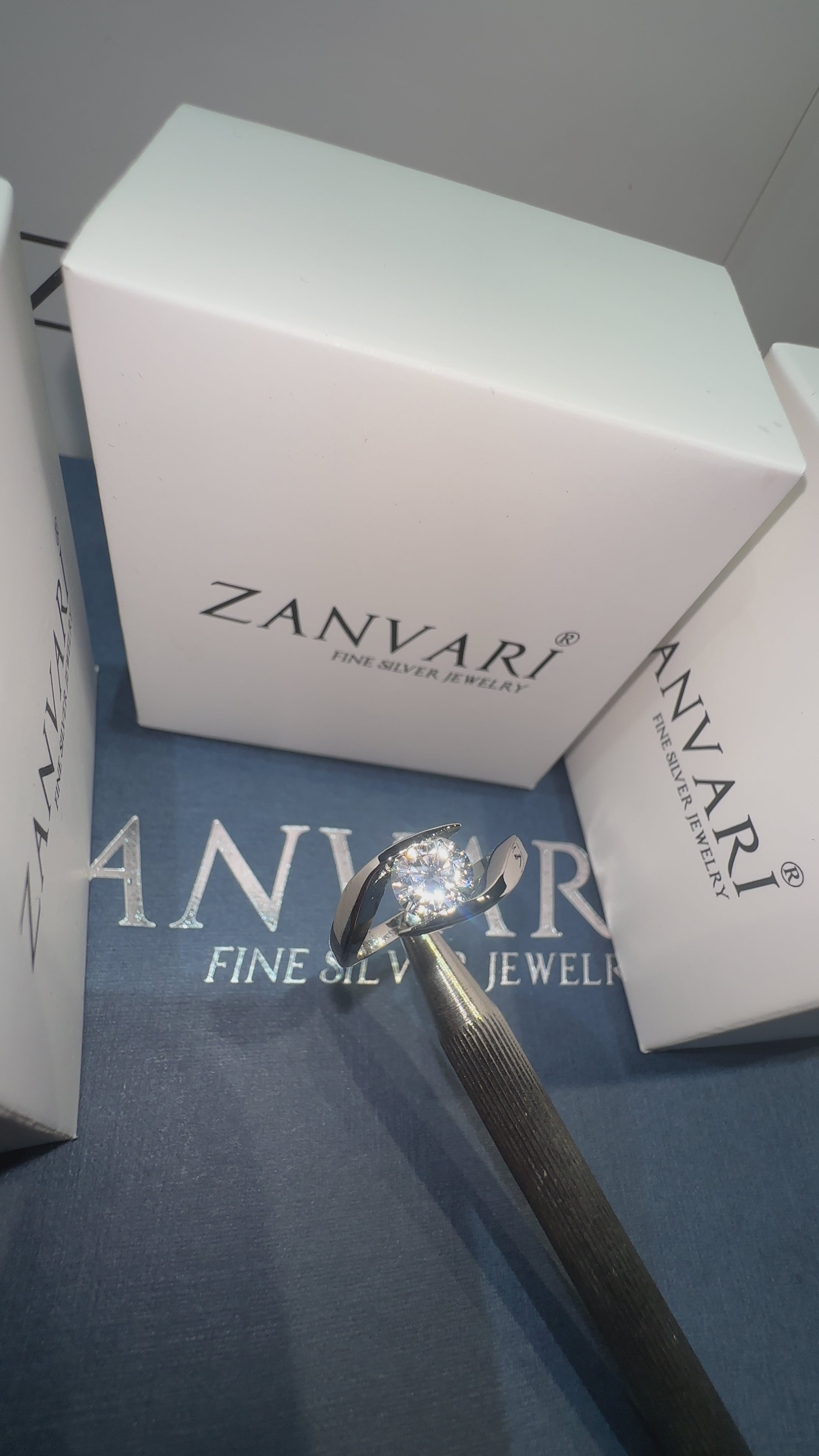 Moissanite Diamond Ring in 925 Sterling Silver Online – Zanvari