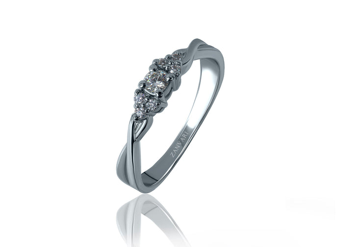 . Embrace elegance with our stunning moissanite ring, featuring zirconia accents and rhodium-plated sterling silver. Shine bright and unforgettable every day!