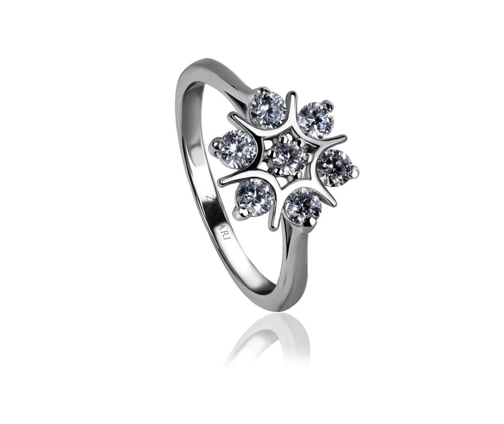 Moonlit Petal Ring