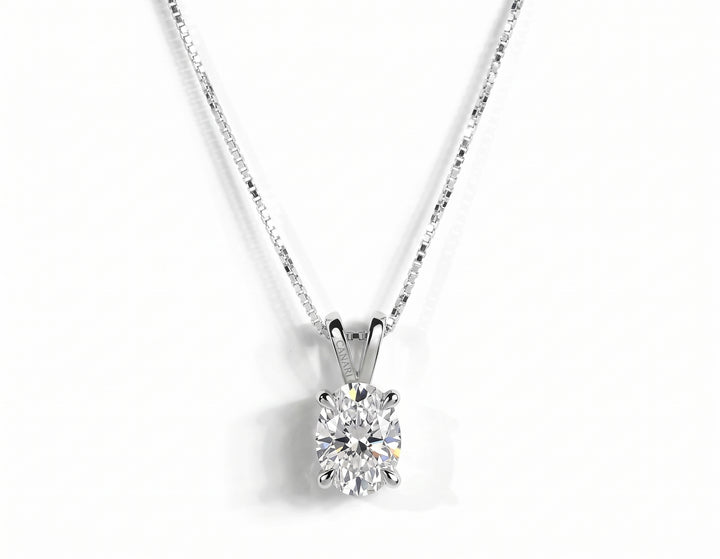 Truly Mine Necklace — 1ct D/VVS1 GRA Graded Oval Cut Moissanite