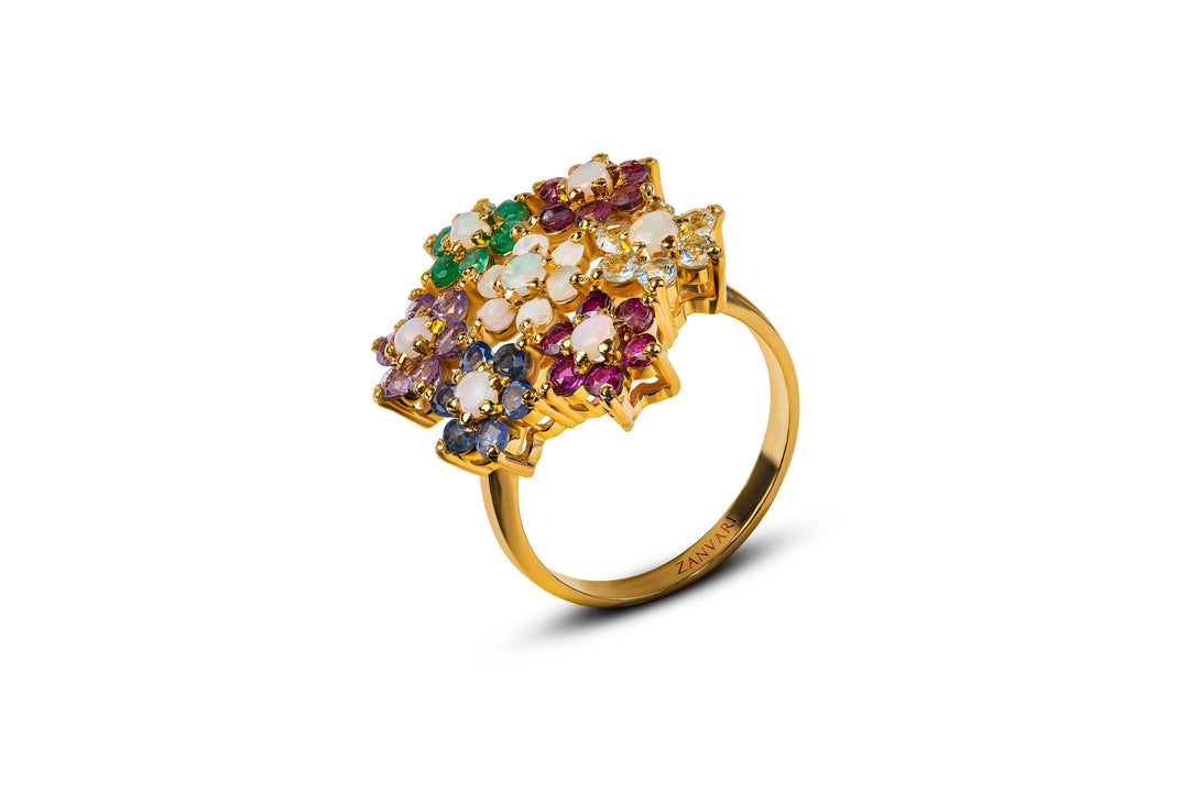 Nauratan Gemstone Ring - Elegant and Culturally-inspired