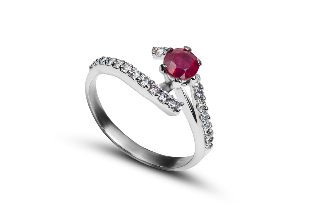 Infinity Knot Ruby Rings - Timeless Elegance