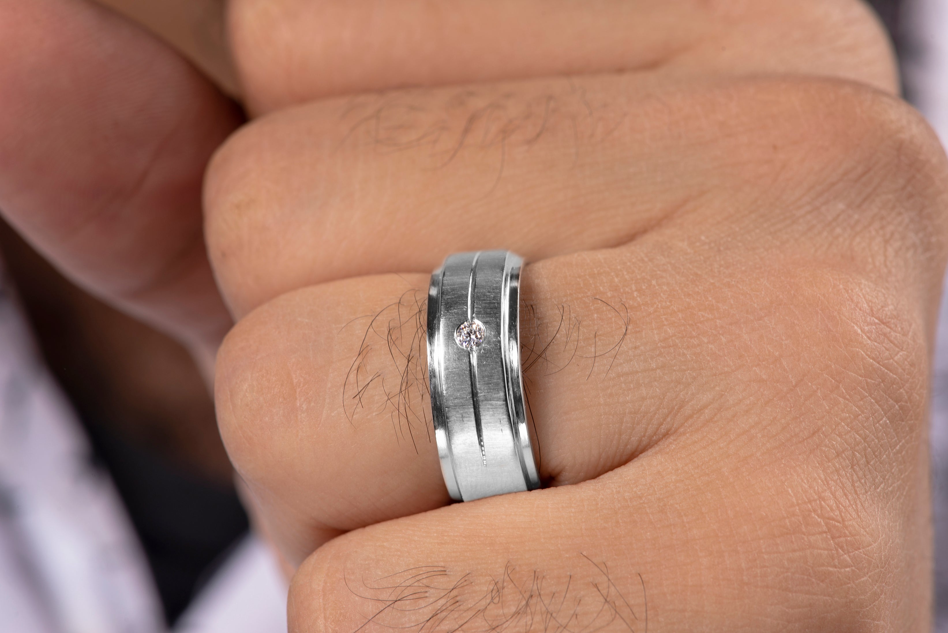 Tungsten Ring Blue, Mens Wedding Band Silver, Wedding Ring 4mm, Engage –  Bellyssa Jewelry