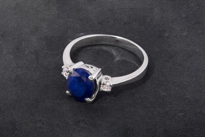 Blue Sapphire Stone Ring - Luxurious and Elegant