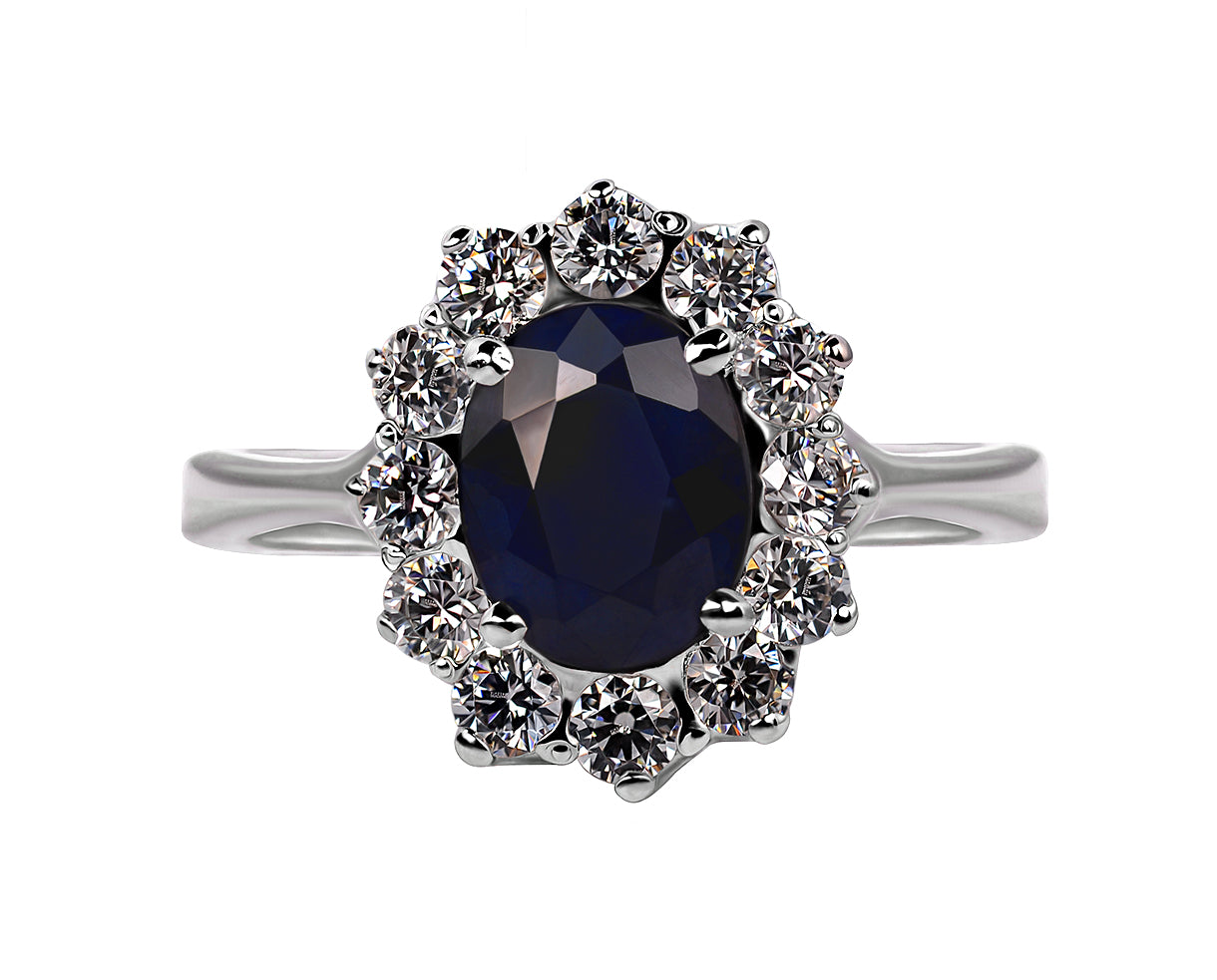 Sapphire Heaven Ring | Diana-Inspired | Zanvari Pakistan
