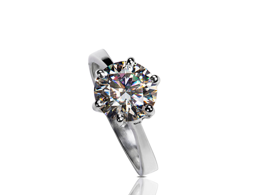 Zanvari Moissanite Rings in 925 Sterling Silver Online
