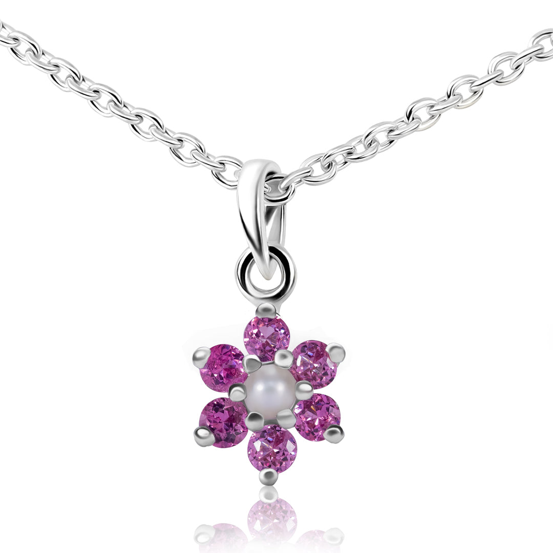 NATURAL PINK SPINEL WITH NATURAL PEARL NECKLACE