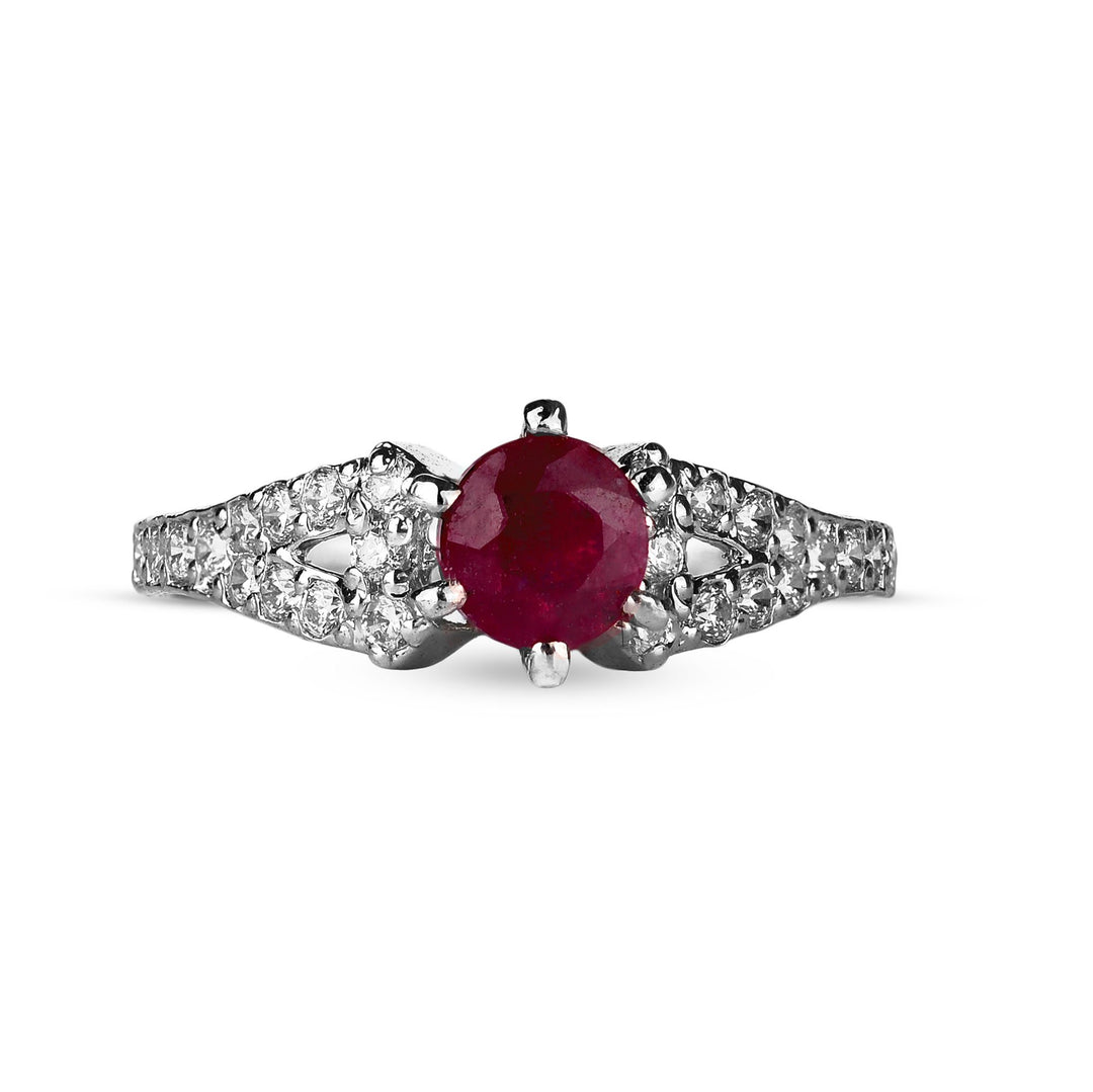 Natural Ruby Solitaire Ring - Timeless Elegance and Luxury