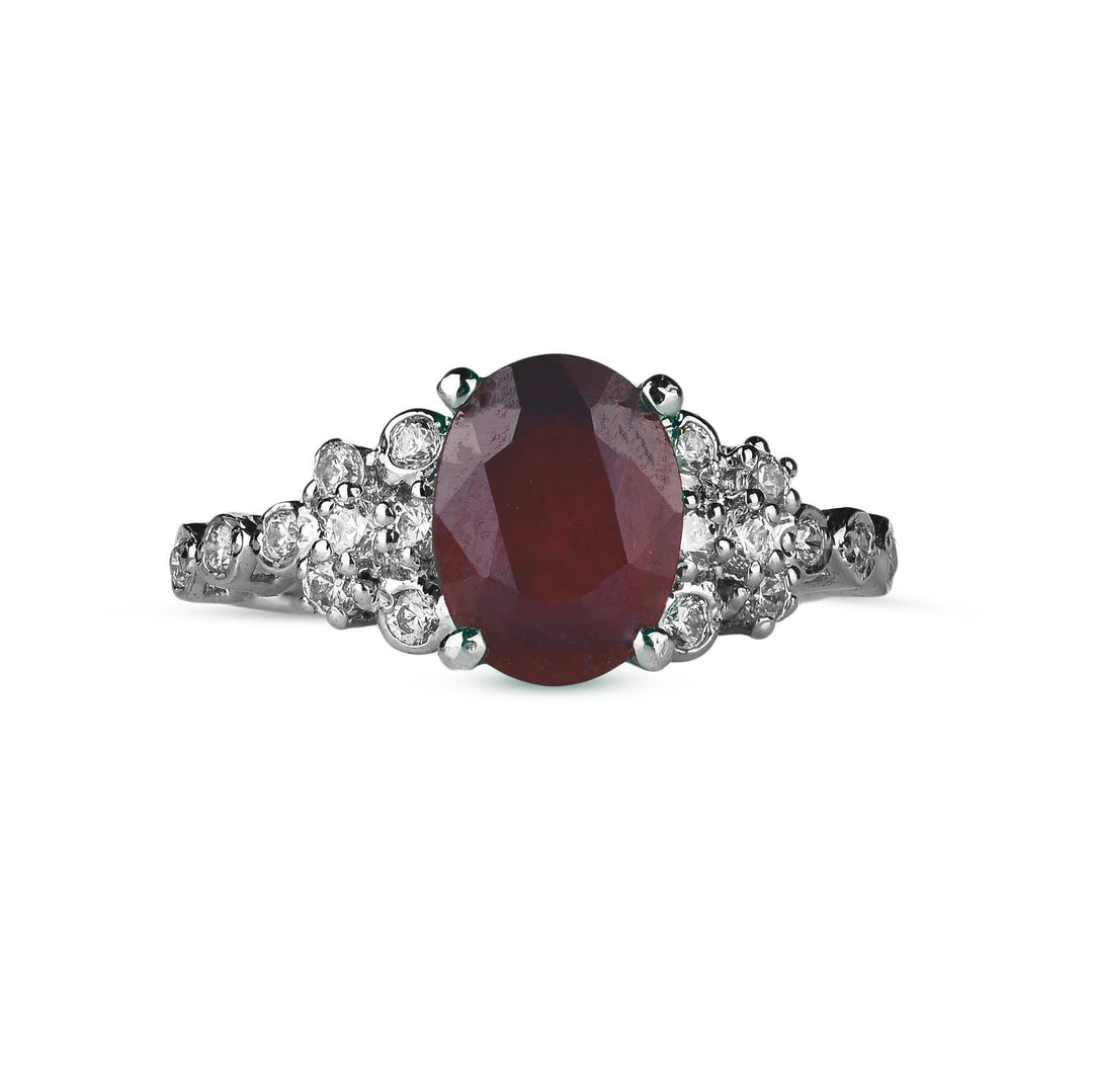 Natural Ruby Solitaire Ring - Timeless Elegance and Luxury